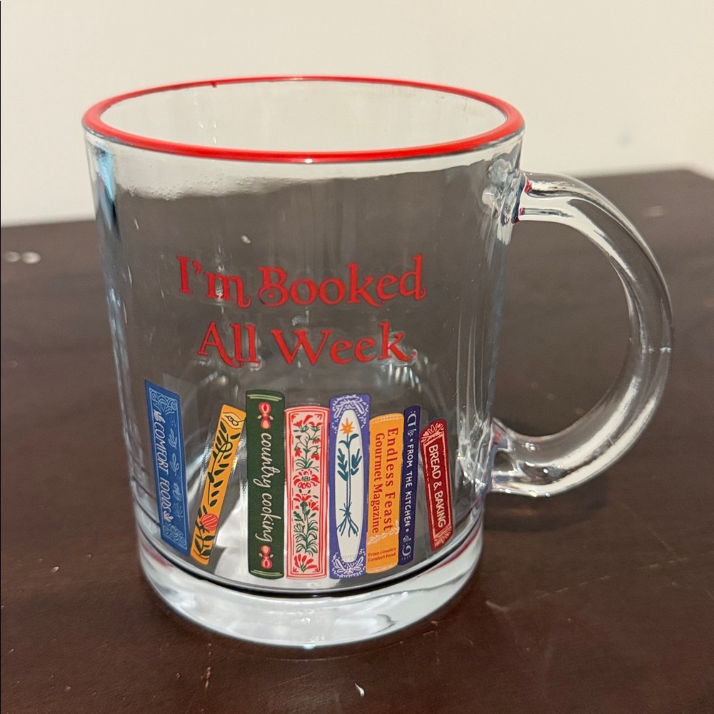 Kirklands Booked All Week Glass Mug - Picture 2 of 5